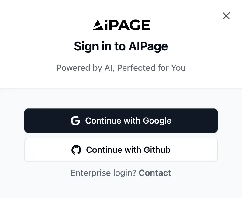 AIPage login